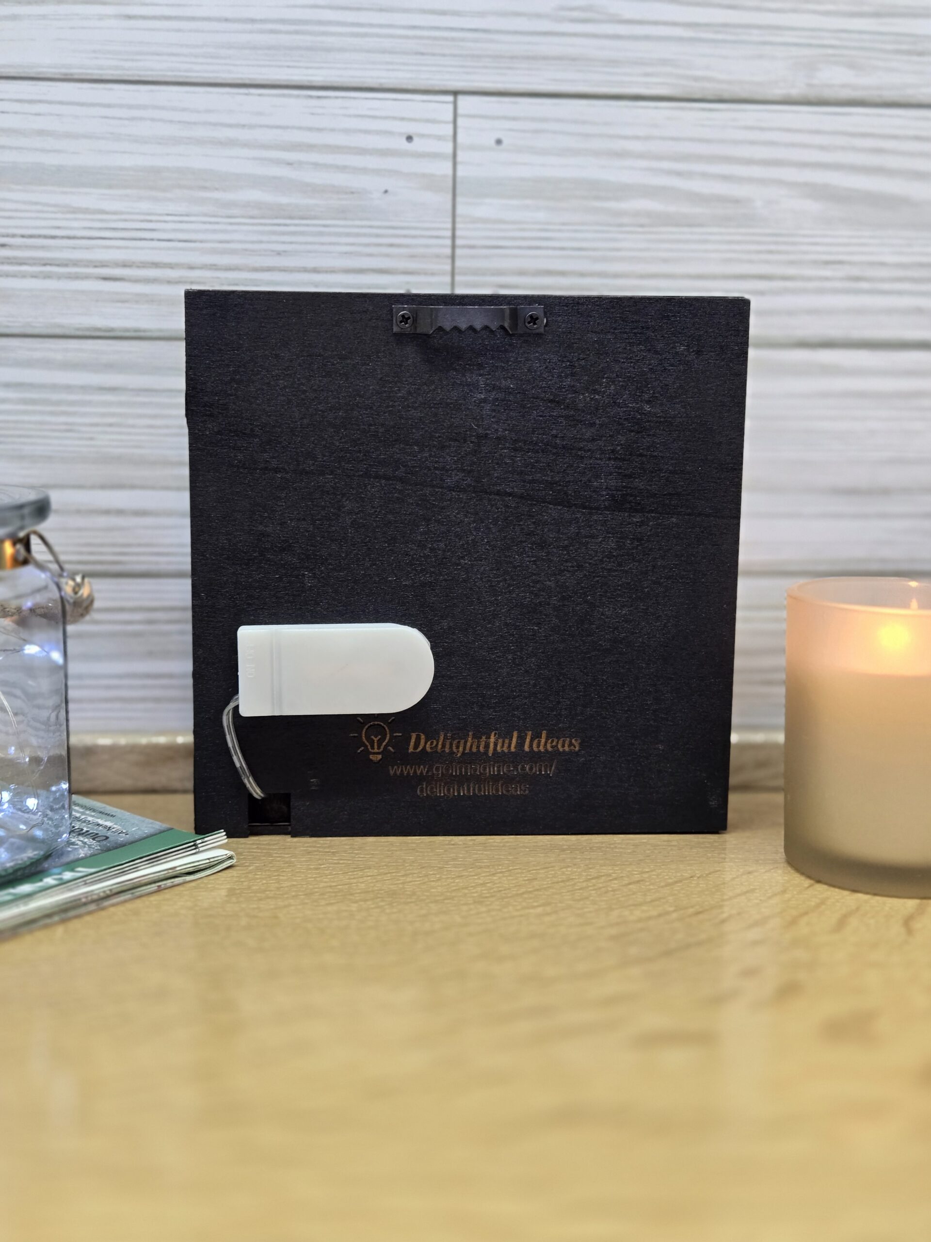 rustic laser cut layered wood home decor 12 x 12 in hiking boot with led lights