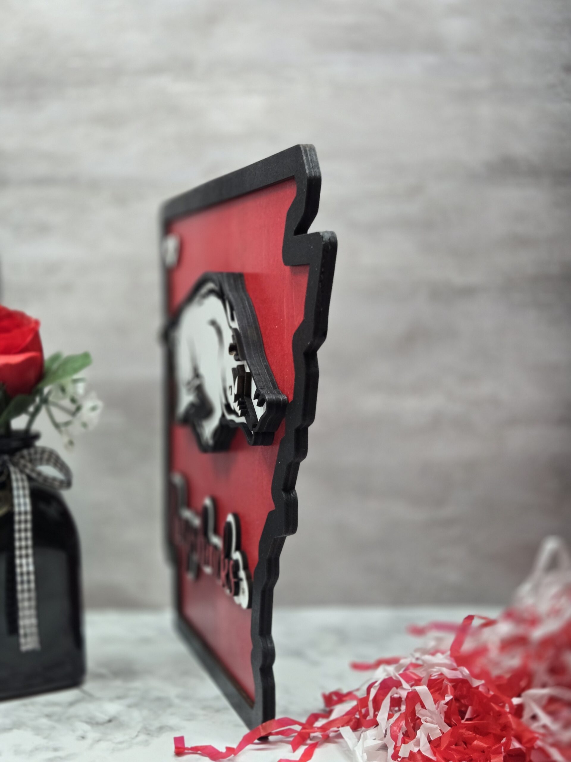 arkansas razorback layered wood wall art running razorback arkansas razorback layered wood wall art running razorback