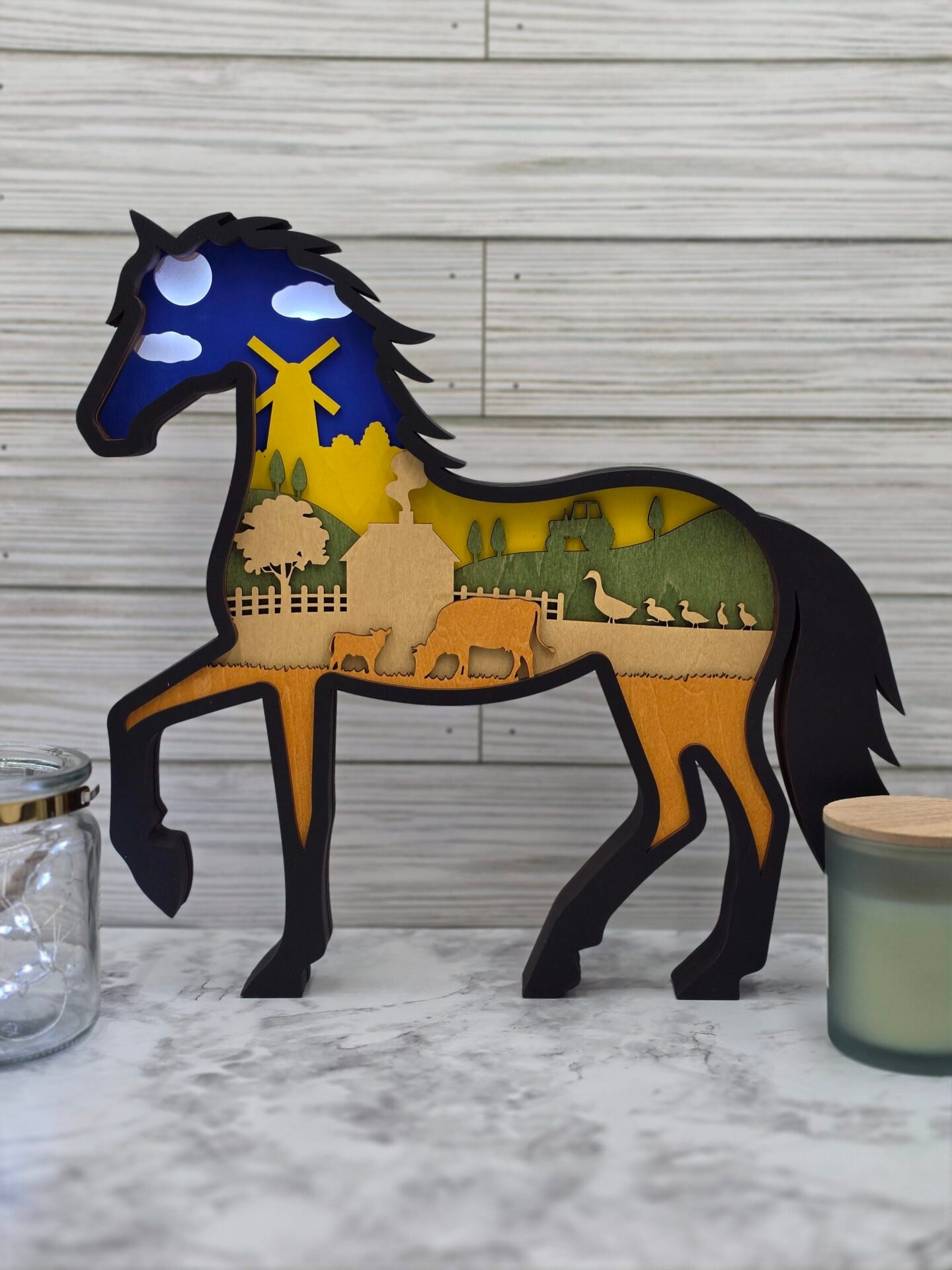 farm horse lights 12 in