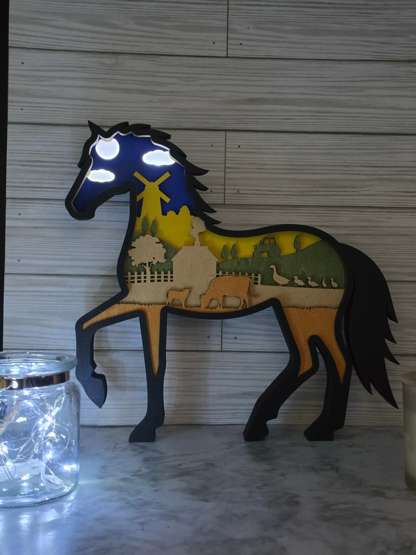 farm horse lights5 12 in