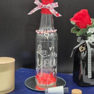love you more lighted bottle | usb rechargeable valentine decor