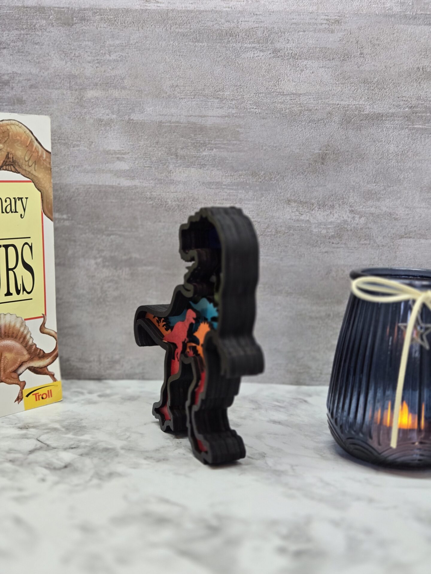 3d layered t rex wood decor | laser cut dinosaur shelf art 3d layered t rex wood decor | laser cut dinosaur shelf art