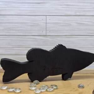 Home 3d layered bass wood decor – laser cut fishing wall or shelf art for cabin, lake house & man cave