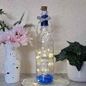 lighted family wine bottle decor – family life’s greatest blessing