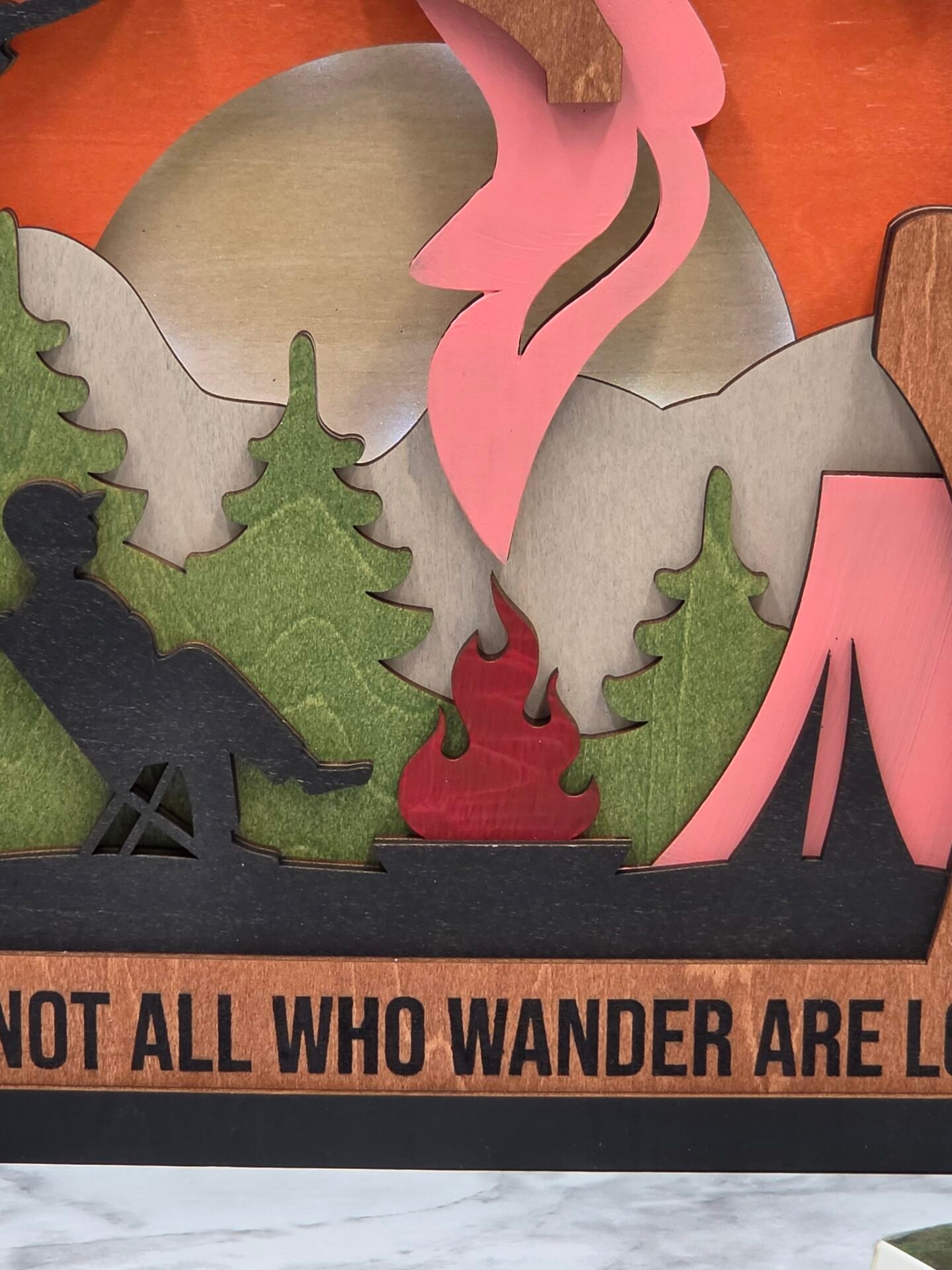 campfire and hiker3 12 in
