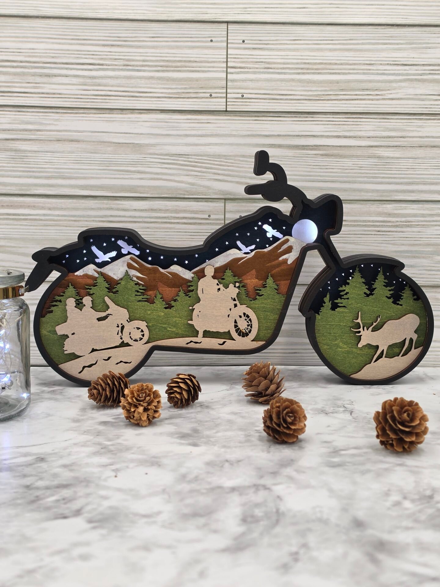 motorcycle mountain deer motorcycle mountain deer